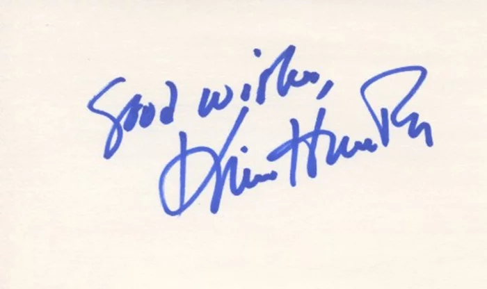 Kim Hunter autograph