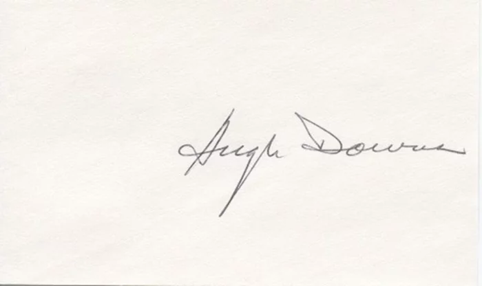 Hugh Downs autograph