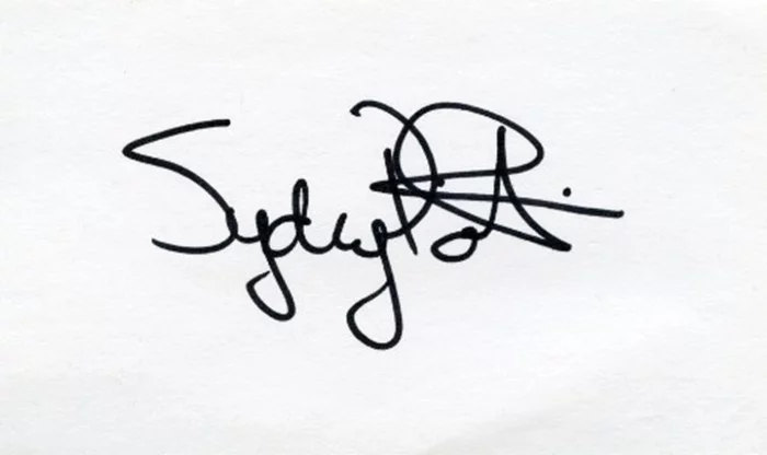 Sydney Poitier autograph