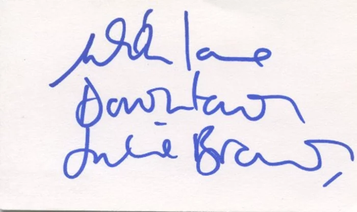 Downtown Julie Brown autograph