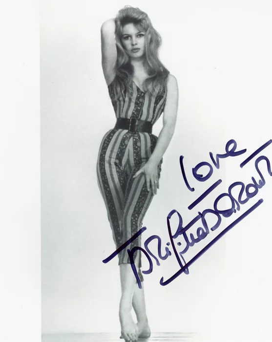 Brigitte Bardot autograph