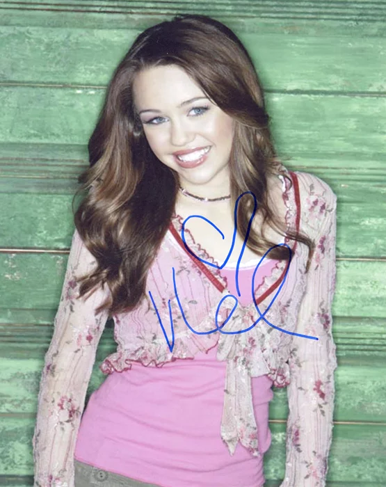 Miley Cyrus autograph