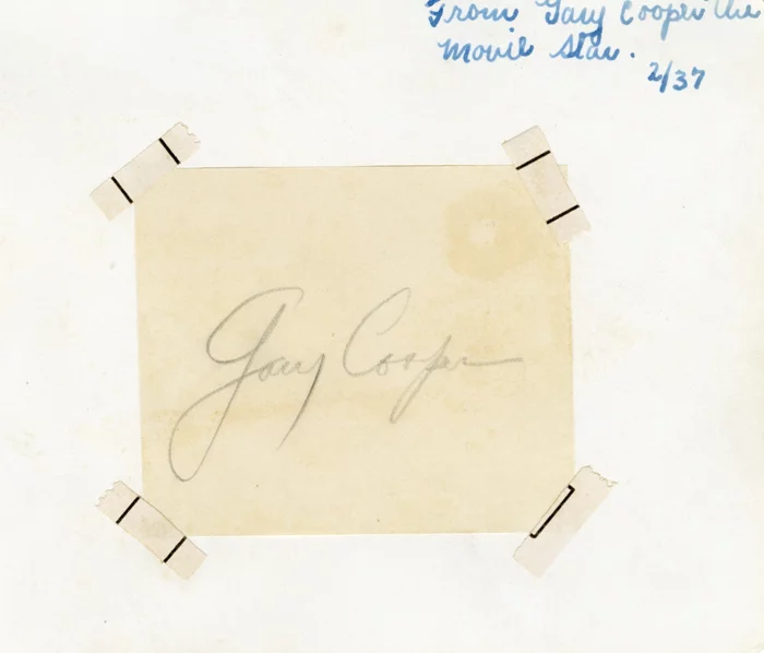 Gary Cooper autograph
