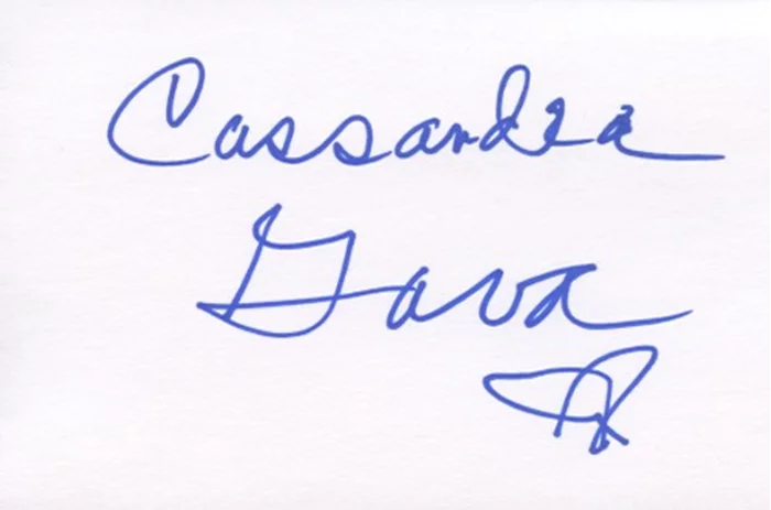 Cassandra Gava autograph