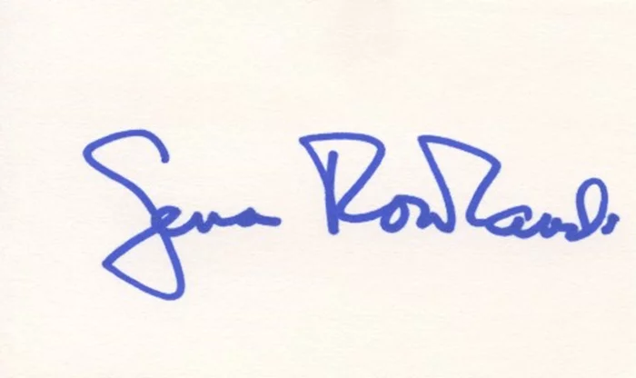Gena Rowlands autograph