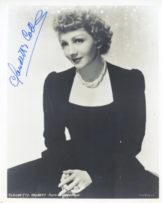 Claudette Colbert autograph