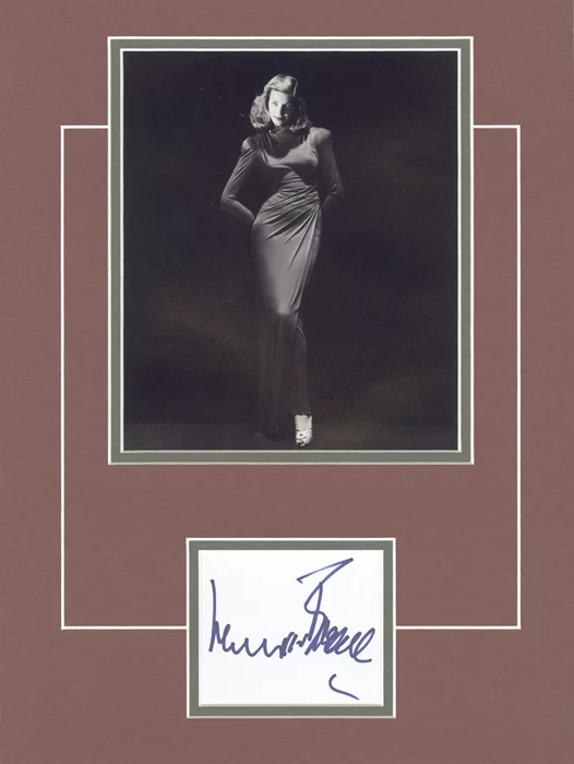 Lauren Bacall autograph