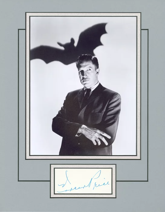 Vincent Price autograph