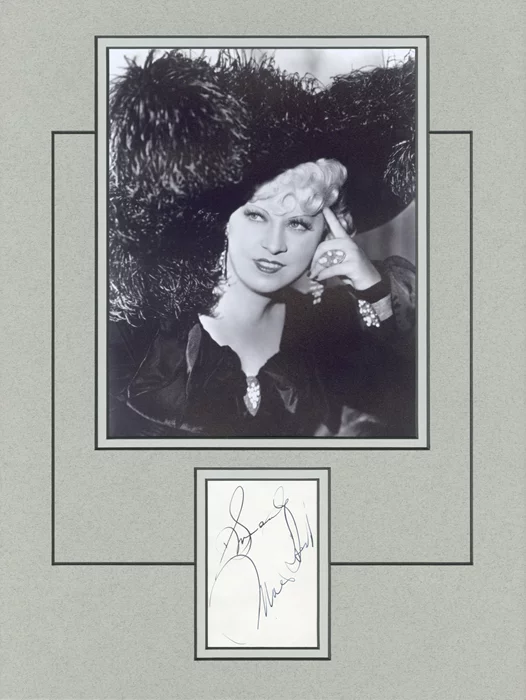 Mae West autograph