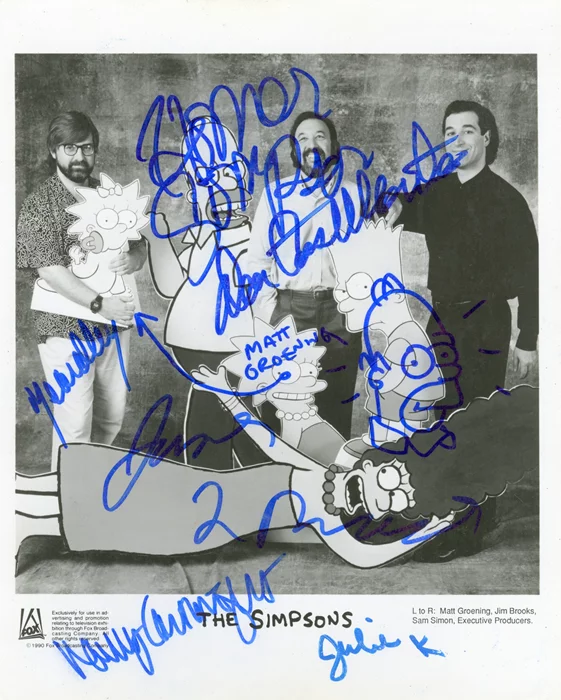 The Simpsons autograph