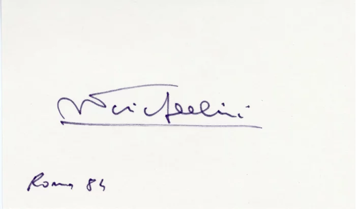 Federico Fellini autograph