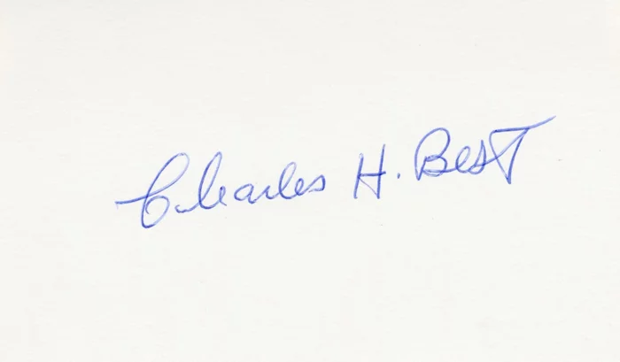Charles H. Best autograph