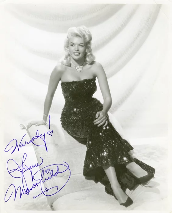 Jayne Mansfield autograph