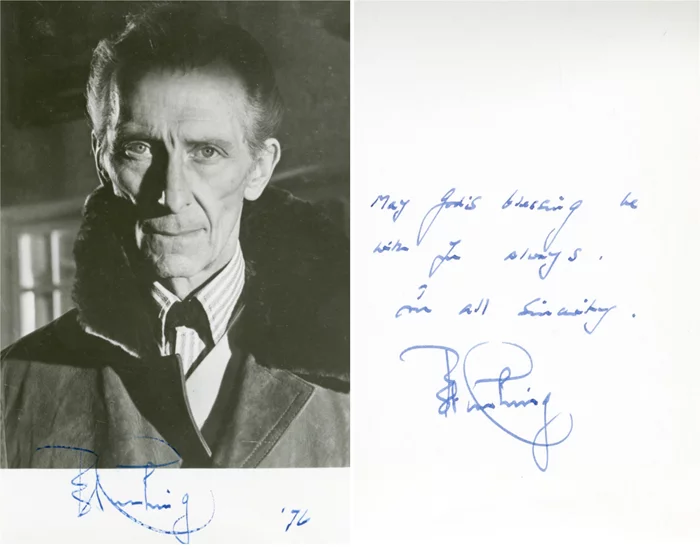 Peter Cushing autograph