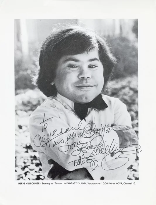 Herve Villechaize autograph