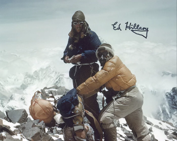 Sir Edmund Hillary autograph