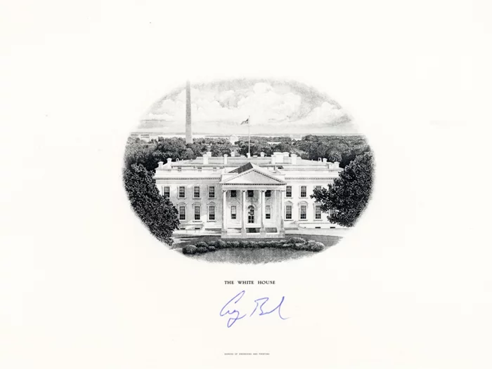 George Bush autograph