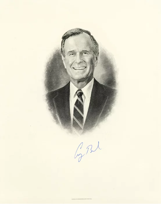 George Bush autograph