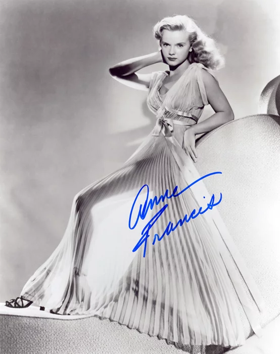 Anne Francis autograph