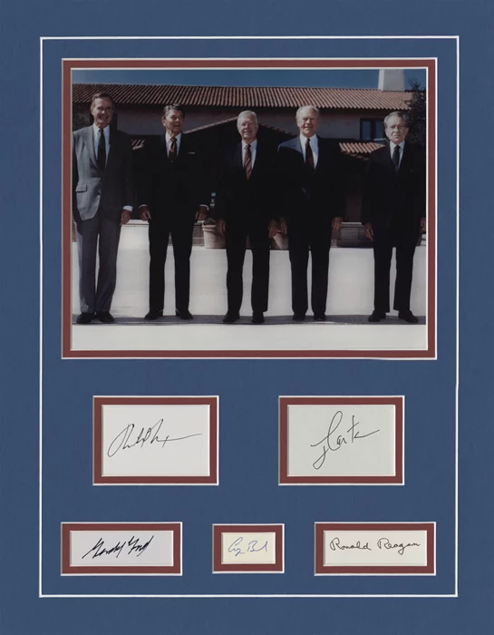 Five Presidents autograph