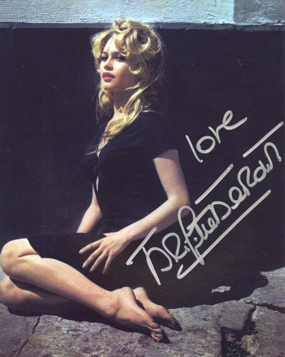 Brigitte Bardot autograph