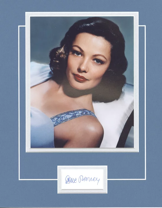 Gene Tierney autograph
