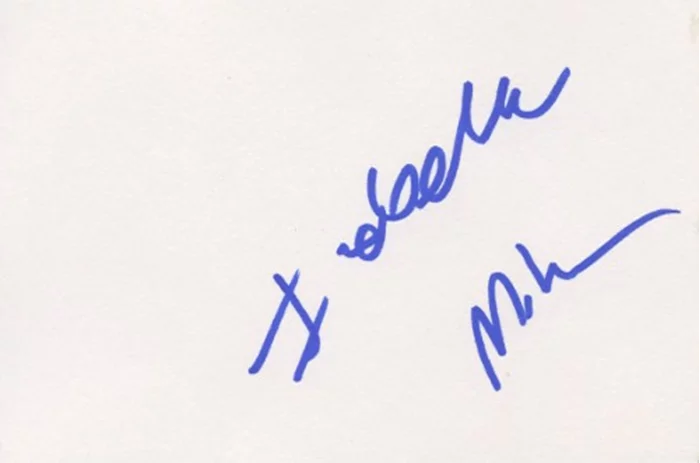Izabella Miko autograph