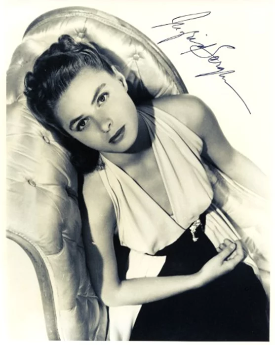 Ingrid Bergman autograph