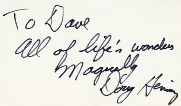 Doug Henning autograph