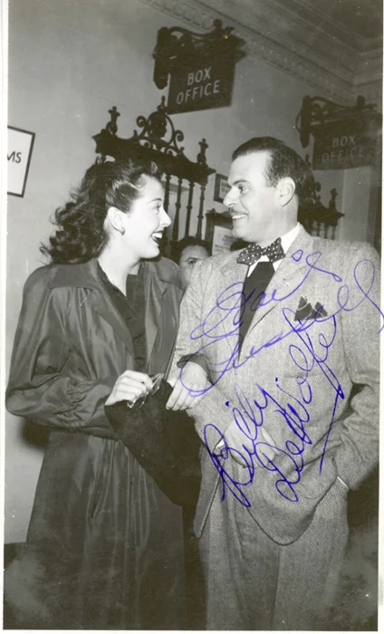 Billy DeWolfe & Gail Russell autograph
