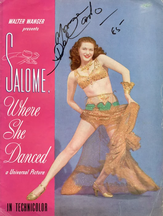Yvonne DeCarlo autograph