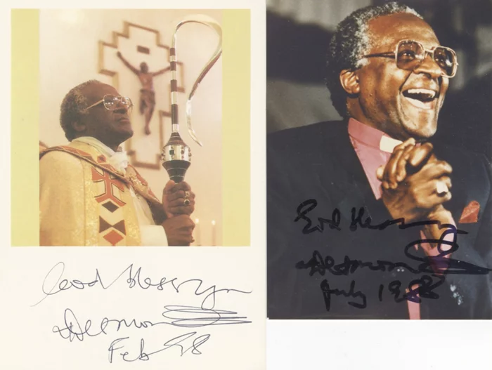 Desmond Tutu autograph