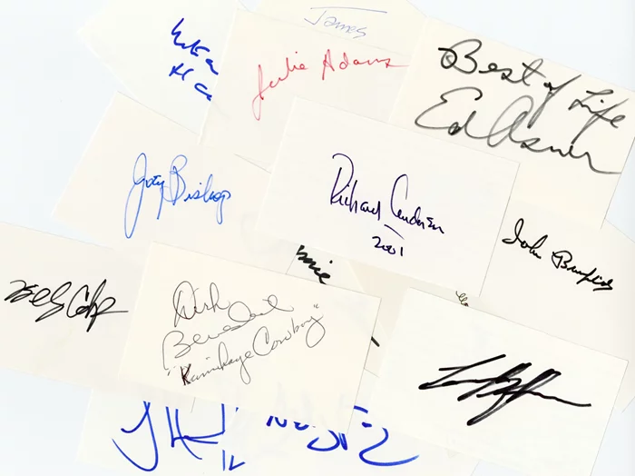 Signed 3x5 Card Lot autograph