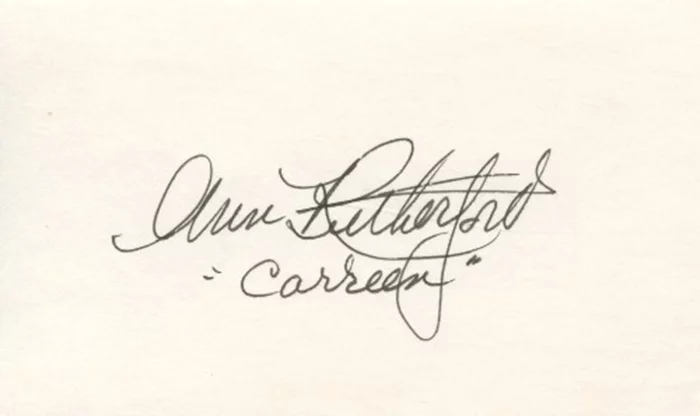 Ann Rutherford autograph
