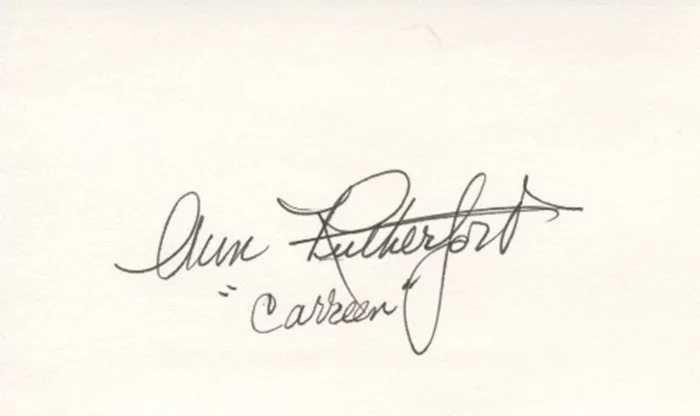 Ann Rutherford autograph