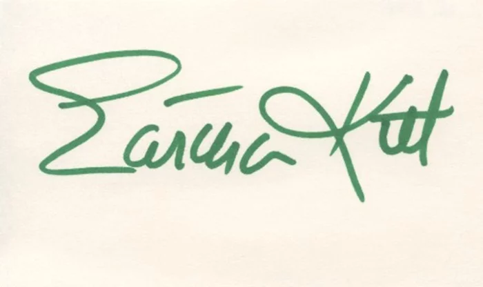 Eartha Kitt autograph