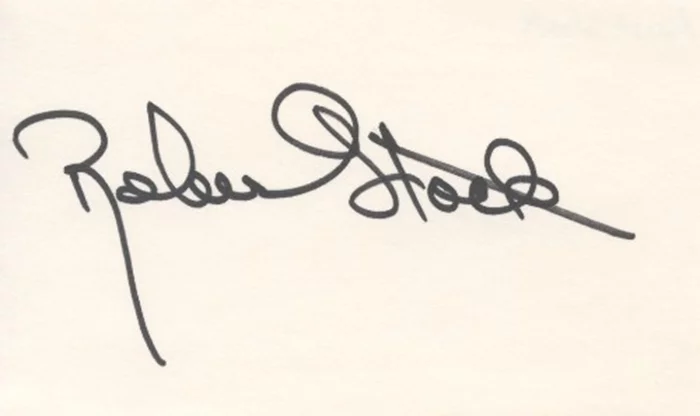 Robert Stack autograph