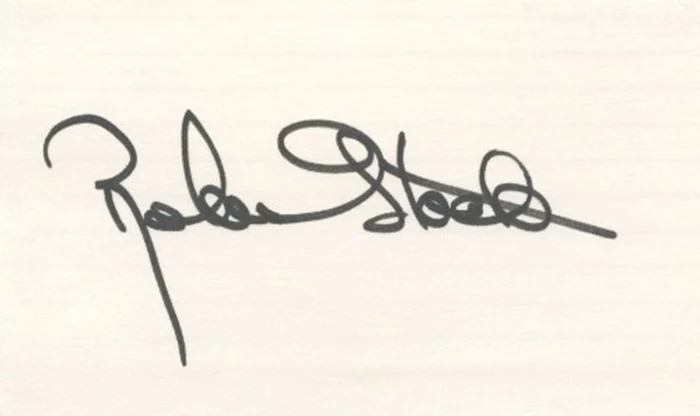 Robert Stack autograph
