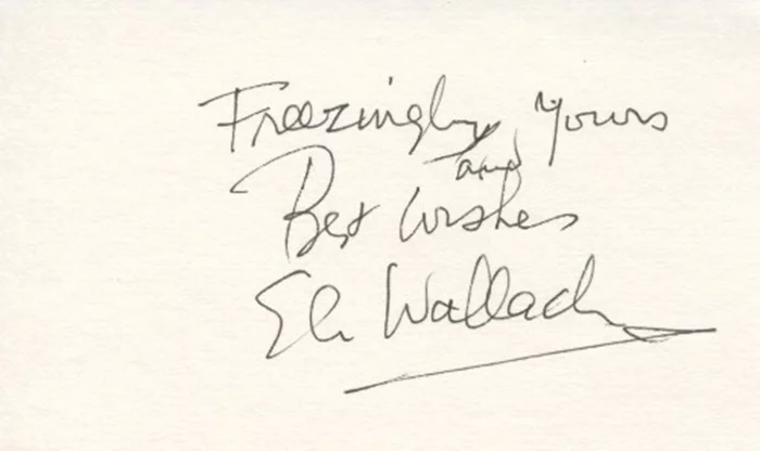 Eli Wallach autograph