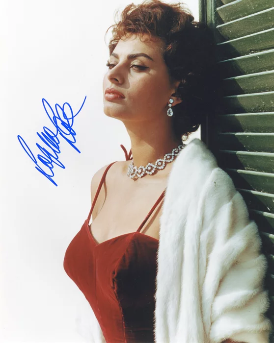 Sophia Loren autograph
