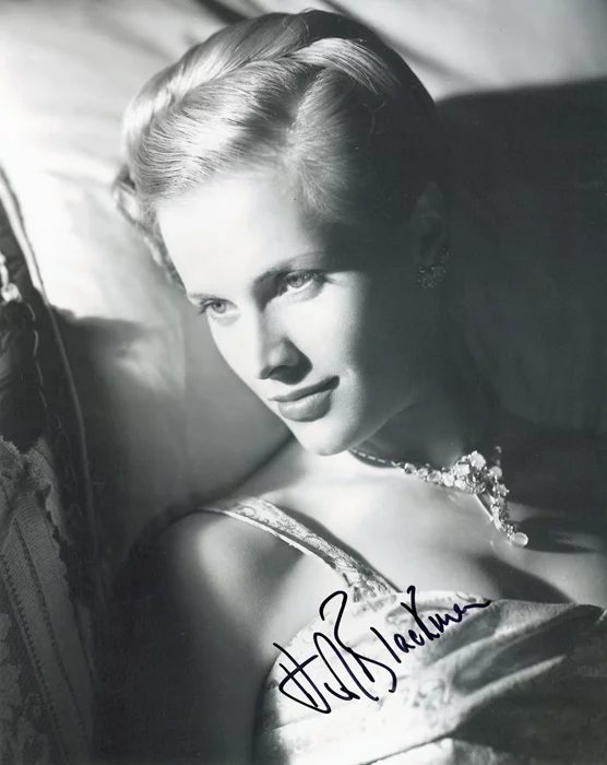 Honor Blackman autograph