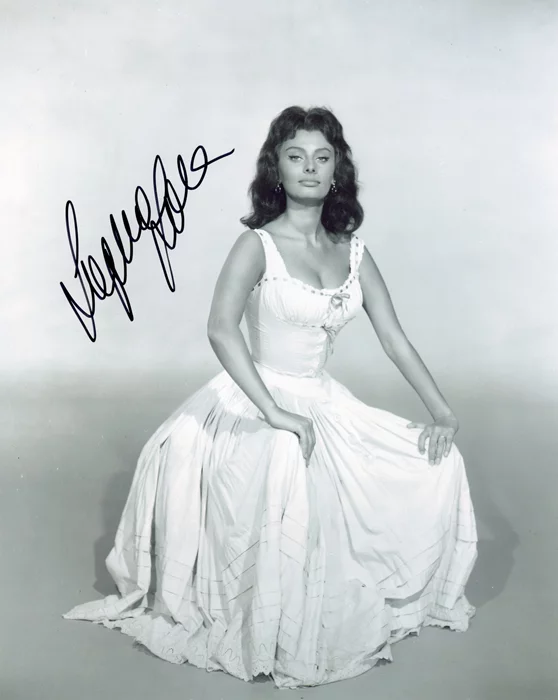Sophia Loren autograph