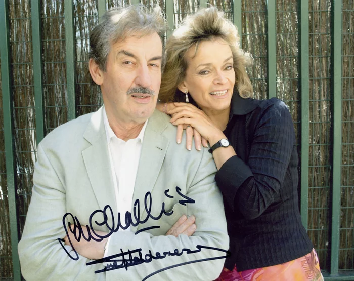 John Challis and Sue Holderness autograph