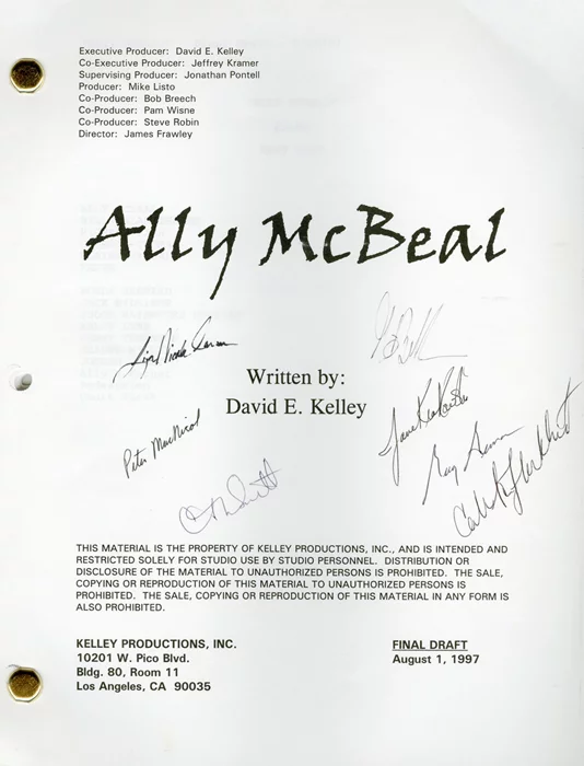 Ally McBeal autograph