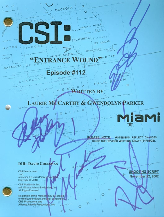 CSI: Miami autograph