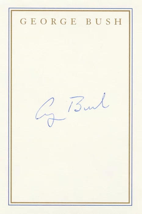 George Bush autograph