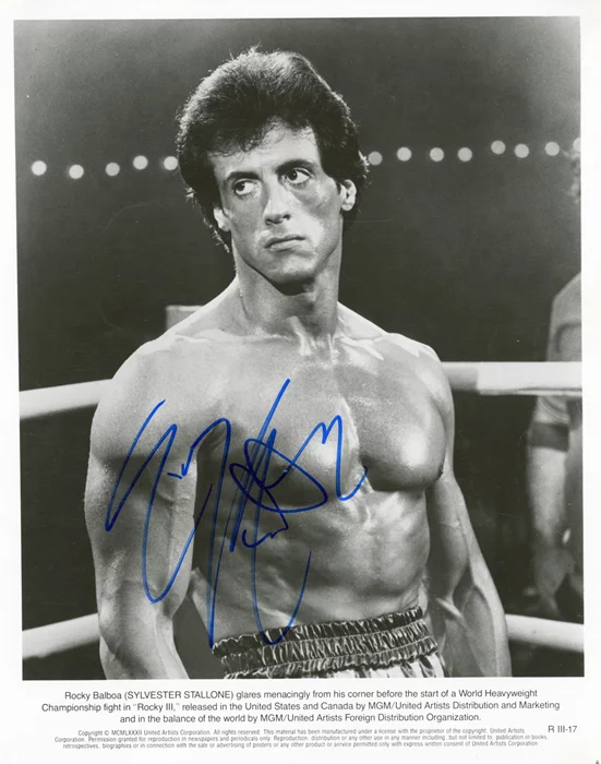 Sylvester Stallone autograph