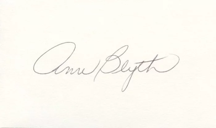 Ann Blyth autograph