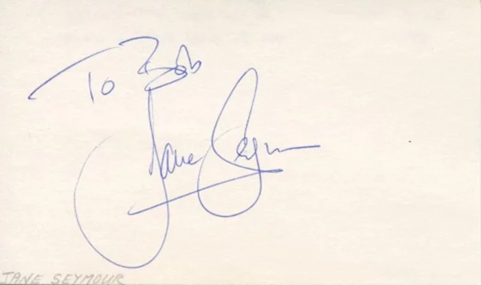 Jane Seymour autograph