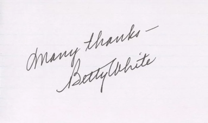 Betty White autograph